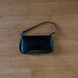 Snake skin small black purse